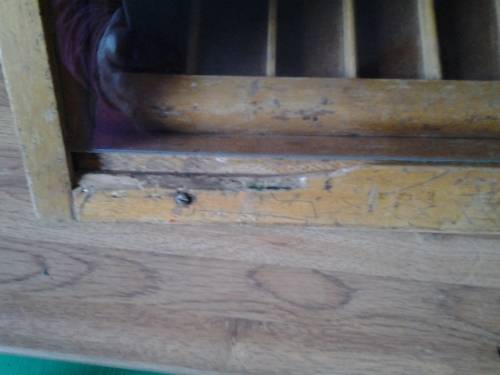 antique coats advertising haberdashery cabinet